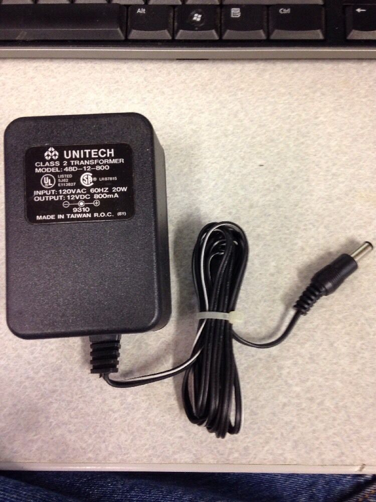 NEW UNITECH 48D-12-800 Class 2 transformer AC DC ADAPTER 12VDC 800mA